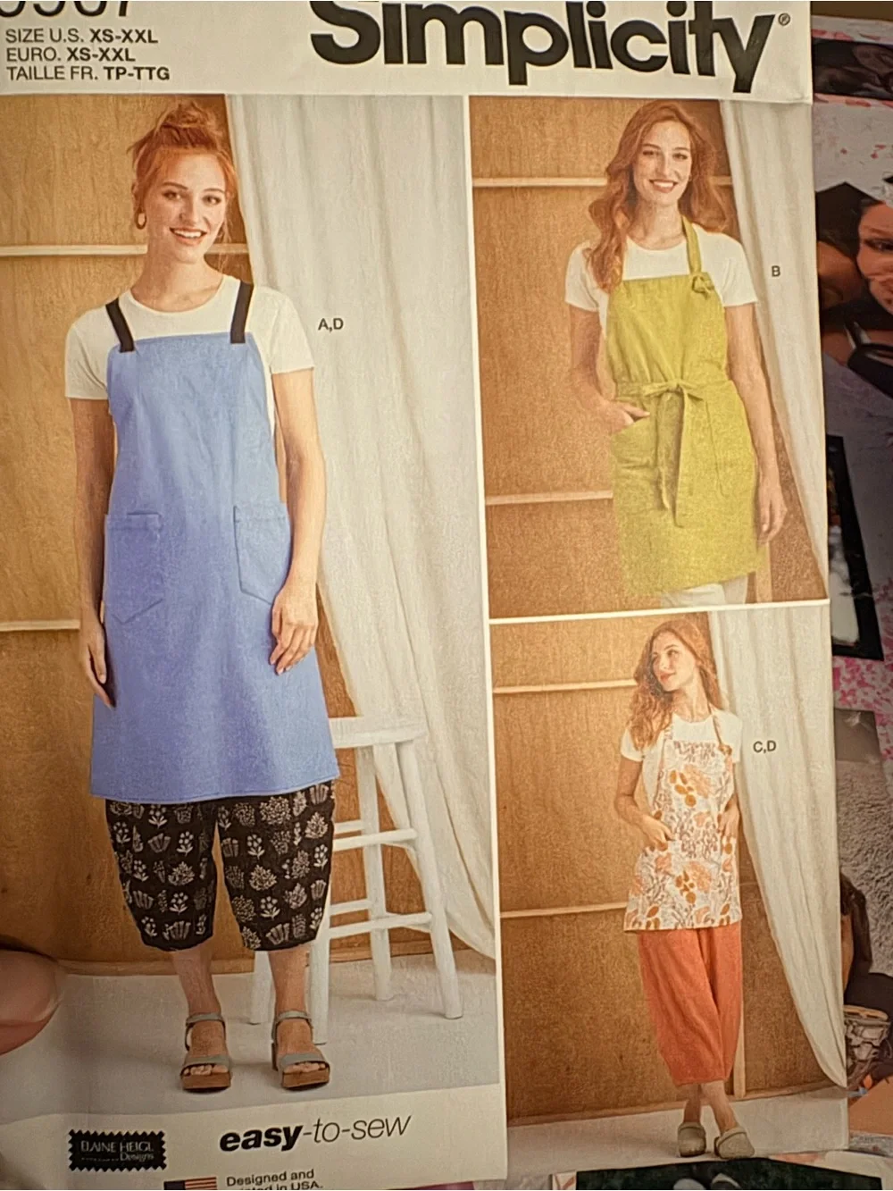 BN UNCUT SIMPLICITY 9907 A SEWING PATTERNS APRONS AND PANTS